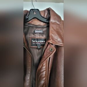 Wilson Leather Bomber Jacket in Rich Brown